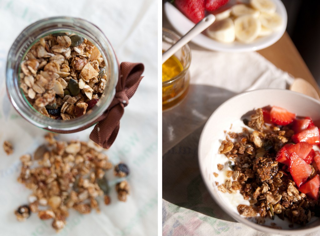 Granola with almonds, pecans and cinnamon Mondomulia