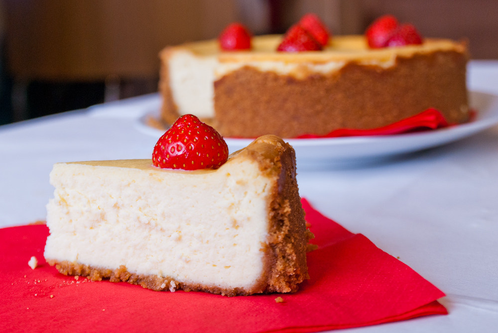 New York style cheesecake with strawberries New York style cheesecake with strawberries