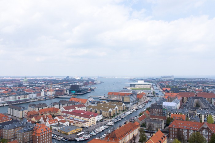 A view of the city of Copenhagen from above