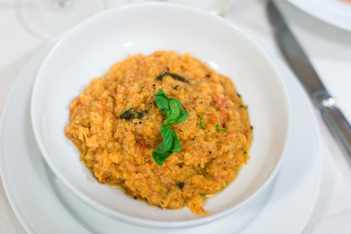 Tuscan "pappa al pomodoro", a thick tomato and bread soup | Buca dell'orafo restaurant in Florence, Tuscany