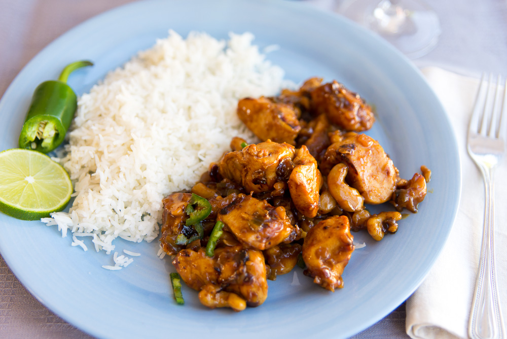 Creamy Coconut Chicken with Cashews and Soy Sauce