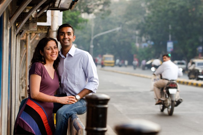 Couple on a romantic date in Mumbai, India