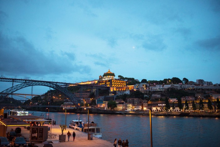Douro river and the old city of Porto in Portugal 