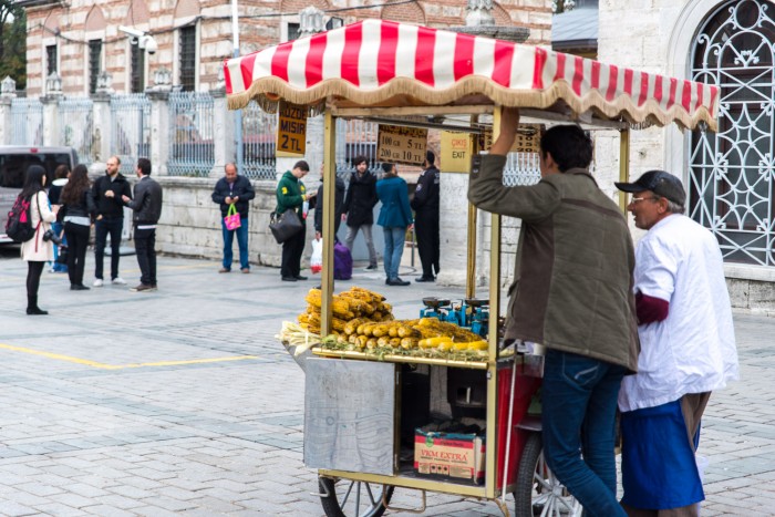 Street seller in Sultanahmet, Istanbul Turkey Street seller in Sultanahmet, Istanbul Turkey