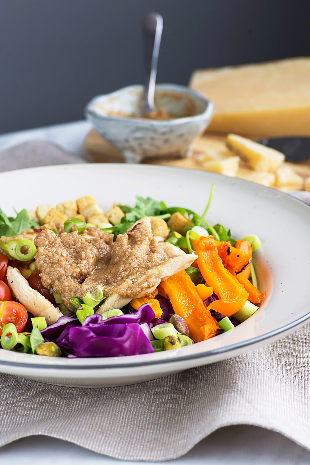 Chicken salad with carrots