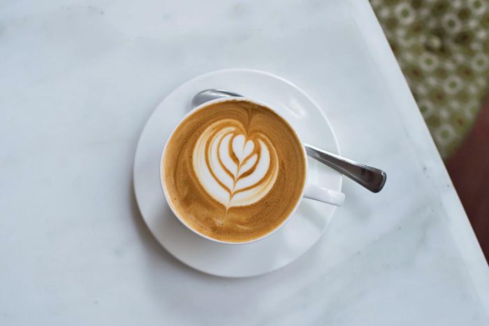 Flat white at The Ned Soho House in Bank, London