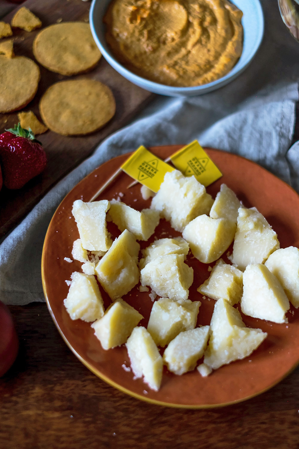 An Italian Aperitivo with Grana Padano | What makes Grana Padano special? First of all, its unique taste: it has a fragrant yet delicate taste with notes of butter, hay and dried fruit. It also has great nutritional qualities and contains a high concentration of vitamins, proteins, minerals and calcium. Grana Padano is recognised as a Protected Designation of Origin (PDO) product from a particular area in Northern Italy (Pianura Padana, Po River Valley).