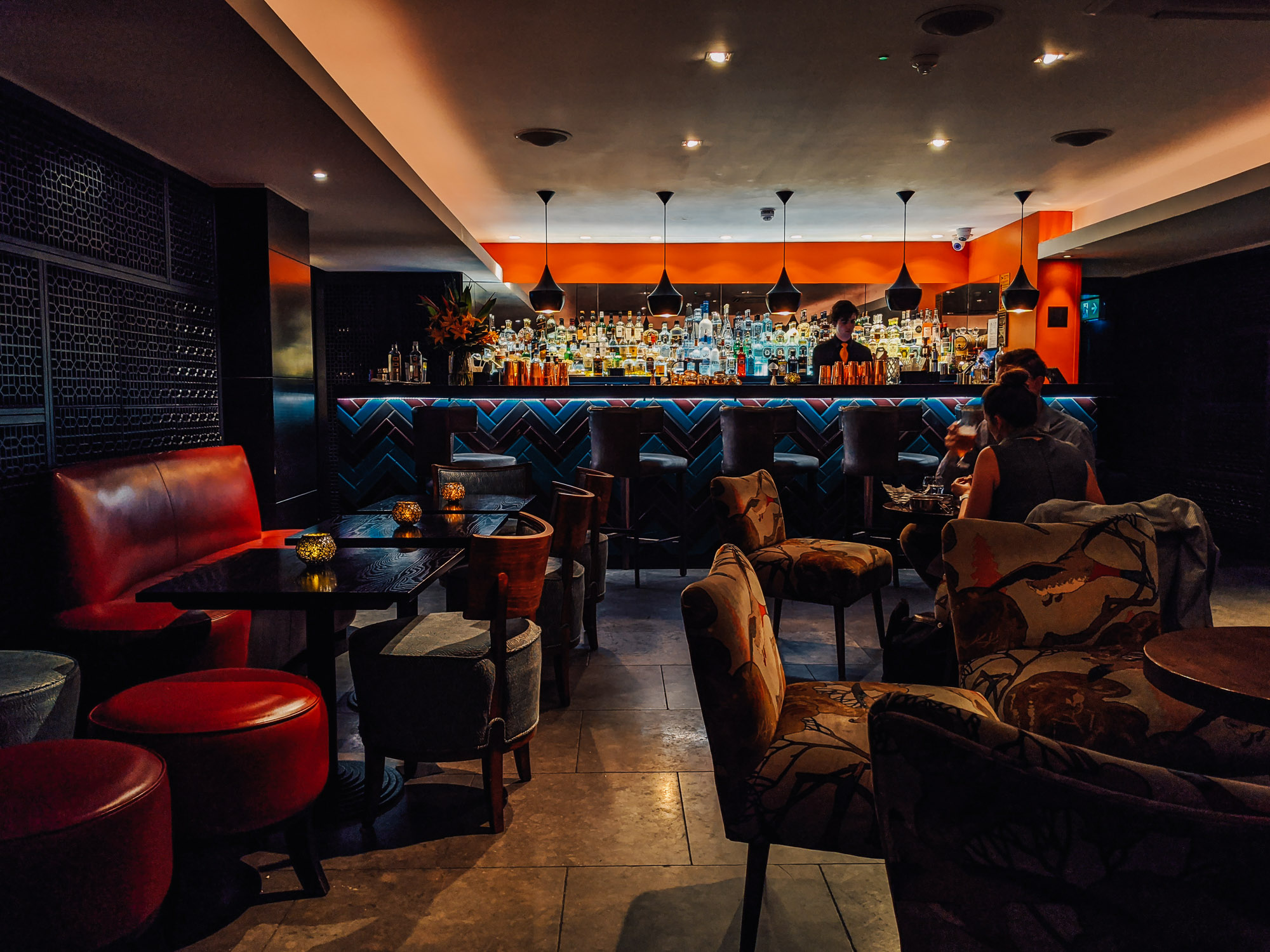 The lounge bar at Benares in Mayfair London