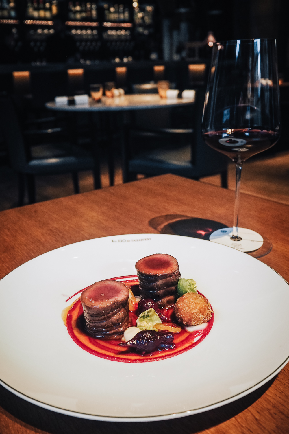 Lunch and wine pairing at Les 110 de Taillevent, a sophisticated and modern French restaurant on Cavendish Square in the heart of Marylebone, London. 