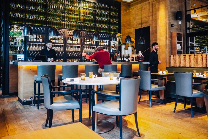 Lunch and wine pairing at Les 110 de Taillevent, a sophisticated and modern French restaurant on Cavendish Square in the heart of Marylebone, London. 
