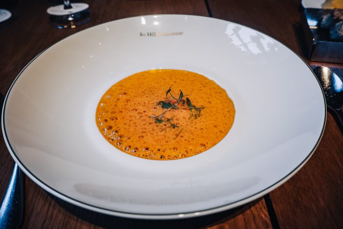 Lunch and wine pairing at Les 110 de Taillevent, a sophisticated and modern French restaurant on Cavendish Square in the heart of Marylebone, London. 