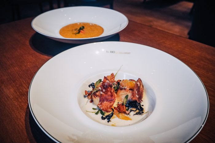 Lunch and wine pairing at Les 110 de Taillevent, a sophisticated and modern French restaurant on Cavendish Square in the heart of Marylebone, London. 