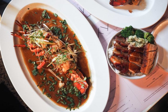 The new Lobster Brunch Saturday menu at Kym's, Andrew Wong's Chinese restaurant in Bloomberg Arcade, London 