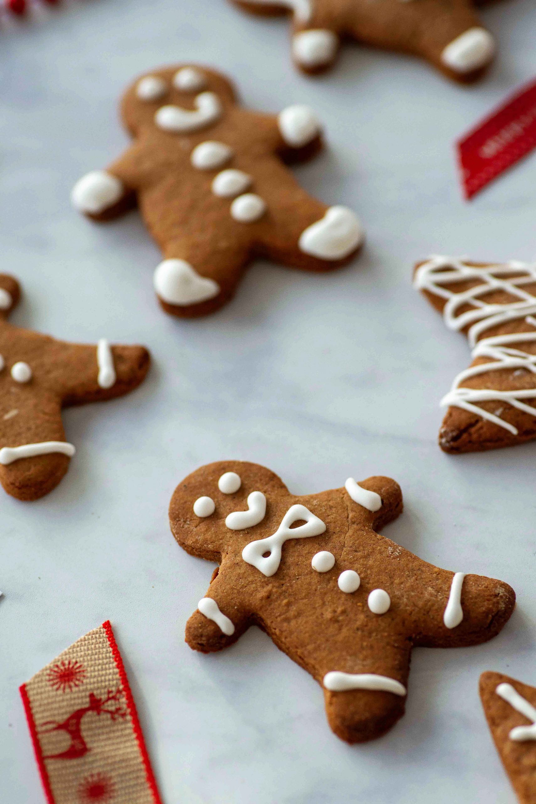 Pierniczki are gingerbread cookies with royal icing traditionally eaten in Poland during the Christmas holidays