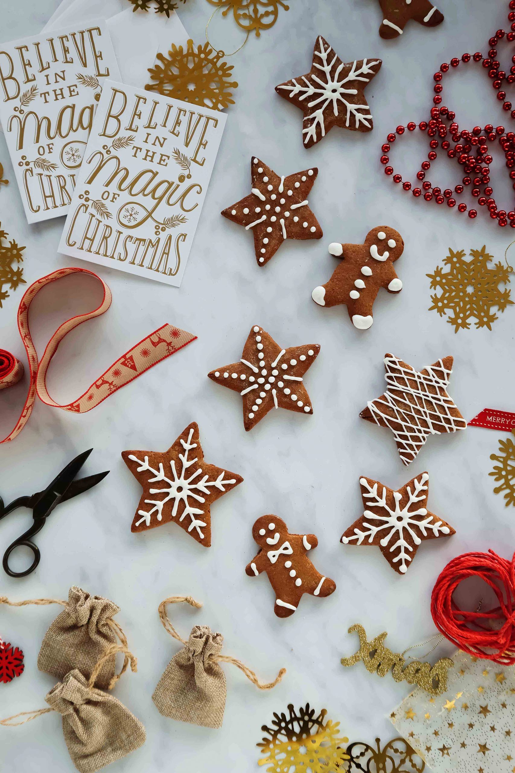 Pierniczki are gingerbread cookies with royal icing traditionally eaten in Poland during the Christmas holidays