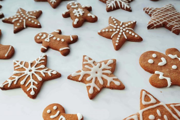 Pierniczki are gingerbread cookies with royal icing traditionally eaten in Poland during the Christmas holidays