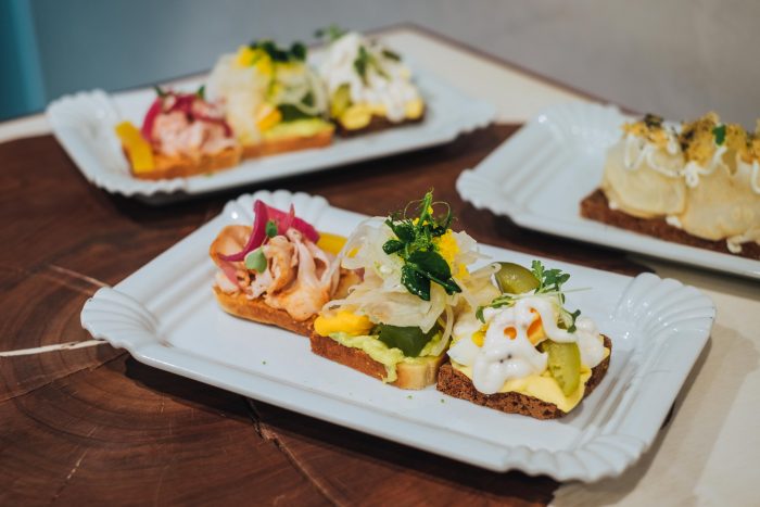 modern and traditional sandwiches at Sisters Bistro in Prague, Czech Republic modern and traditional sandwiches at Sisters Bistro in Prague, Czech Republic