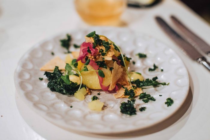 One of six dishes featured in the tasting menu at Ravintola Spis | What to do in Helsinki in winter by Mondomulia