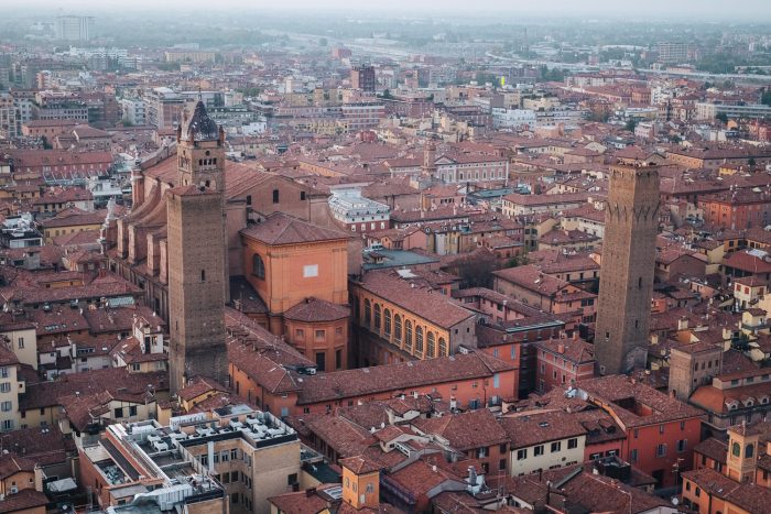 View of Bologna from the Torre degli Asinelli | Six Beautiful Places you Must Visit in Emilia Romagna | Mondomulia