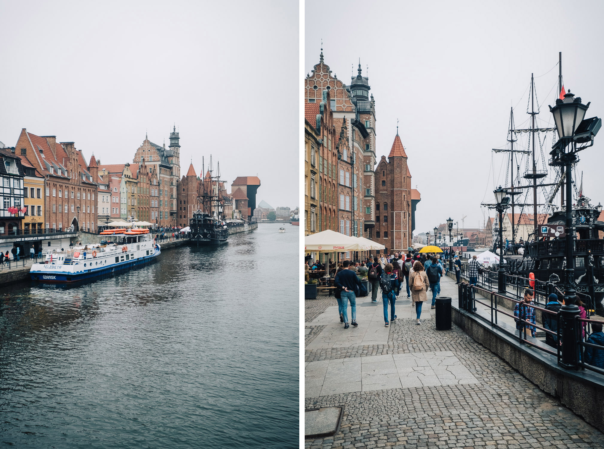The picturesque Gdansk riverfront in Poland The picturesque Gdansk riverfront in Poland