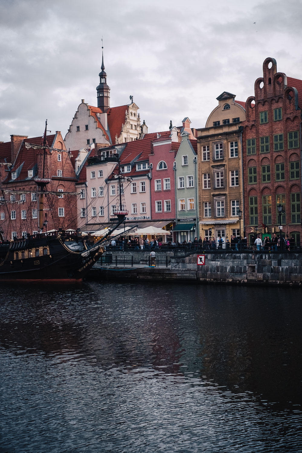 Motława river and the harbour of Gdansk