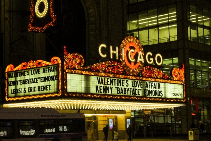 Theatre live show sign, Chicago