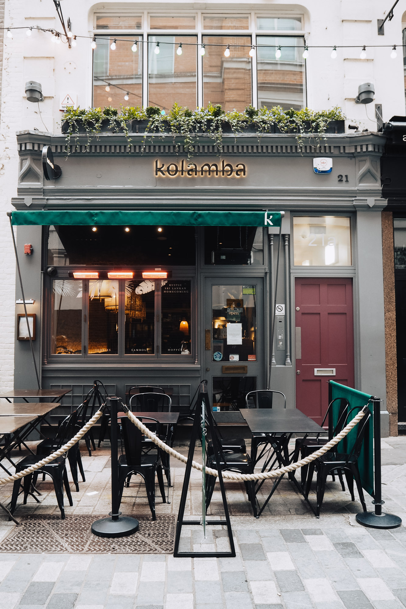 Kolamba, a Sri Lankan restaurant in Soho, London