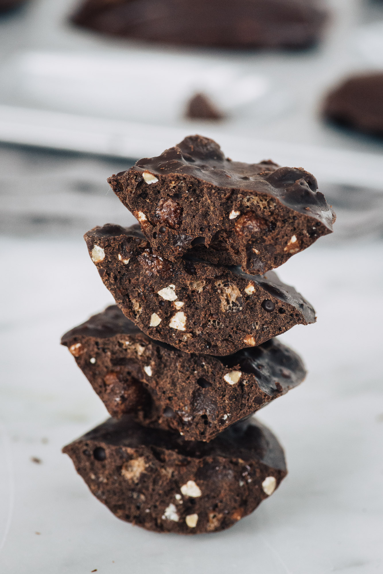 No Bake Chocolate Peanut Butter Cereal Puffs Bars