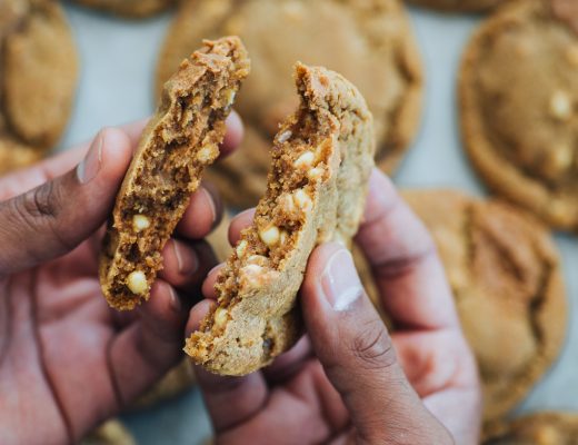 White Chocolate Chip Cookies with Speculoos Cookie Butter