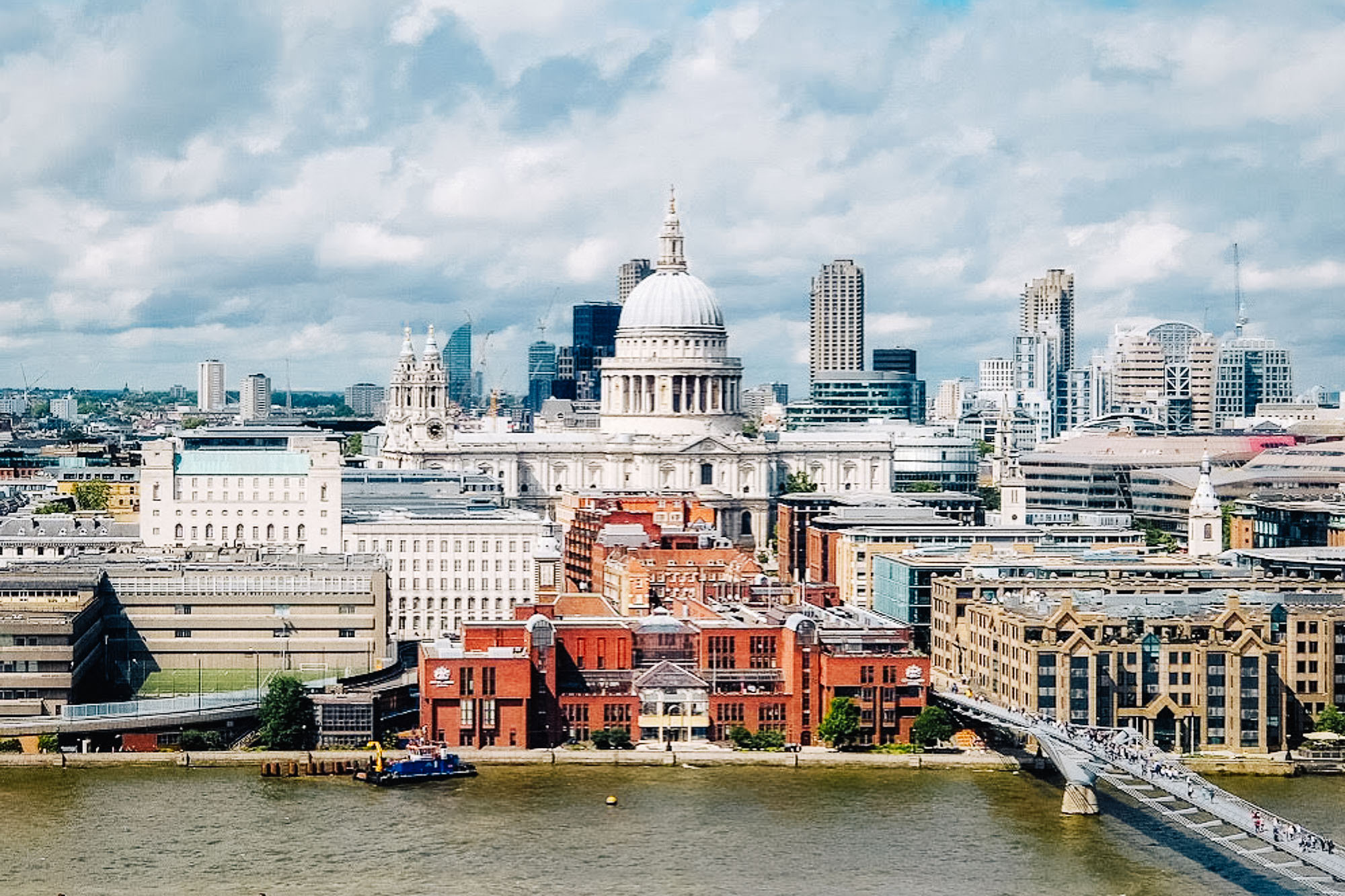 View of St Paul's Cathedral from the Tate Modern in London, United Kingdom