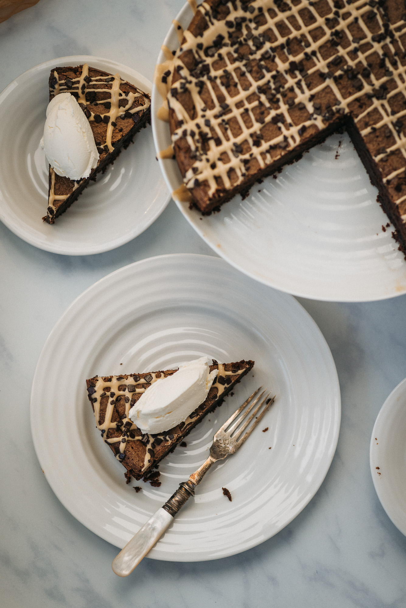Gluten Free / Flourless / Nut-free Double Baked Dark Chocolate Cake (recipe by Ravneet Gill)