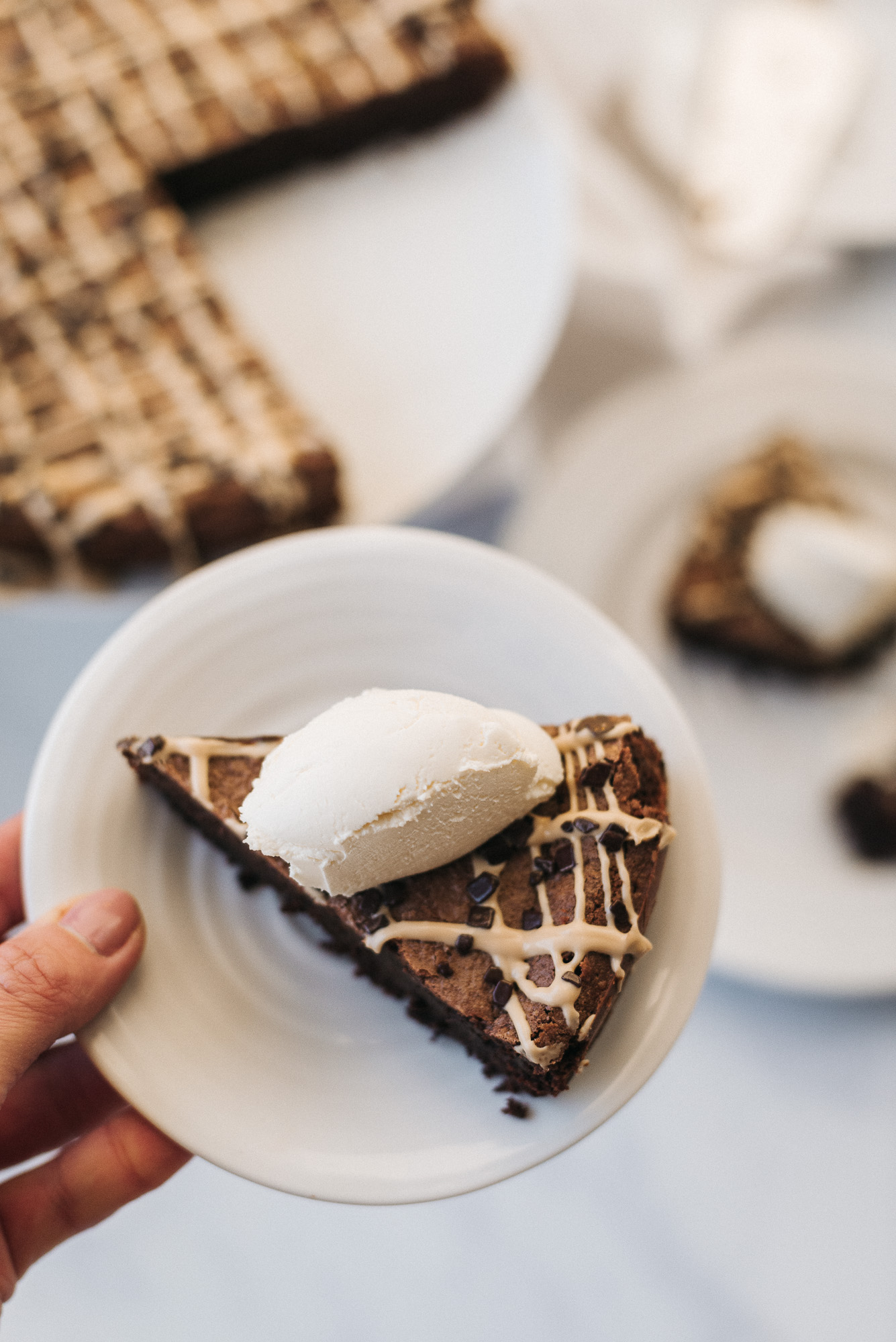 Gluten Free / Flourless / Nut-free Double Baked Dark Chocolate Cake (recipe by Ravneet Gill)