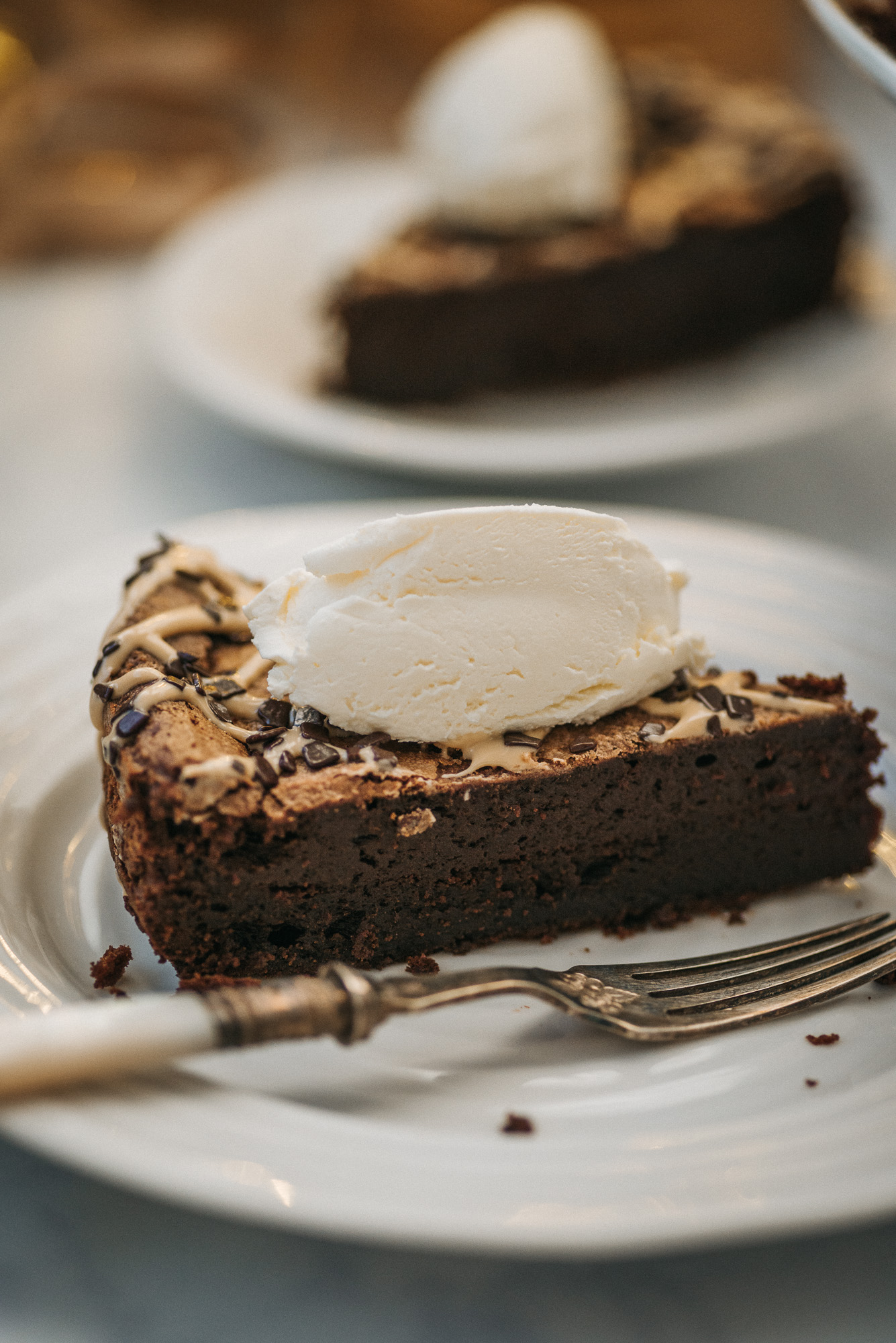 Gluten Free / Flourless / Nut-free Double Baked Dark Chocolate Cake (recipe by Ravneet Gill)