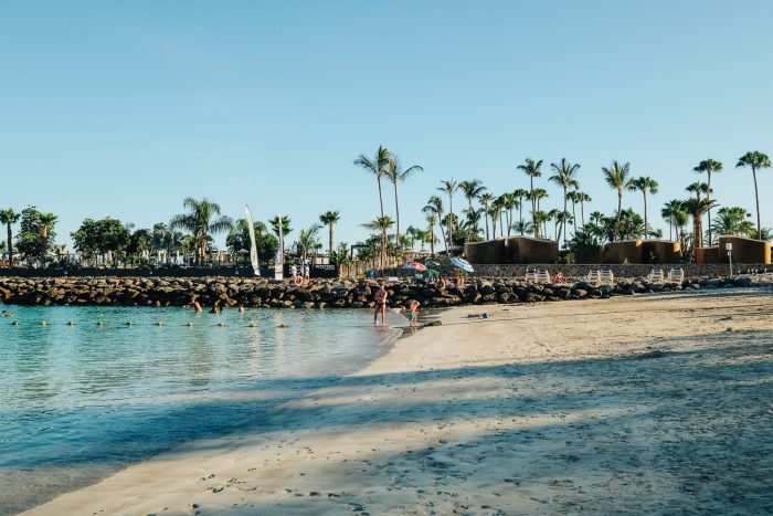 Anfi del Mar beach in Gran Canaria, Canary Islands