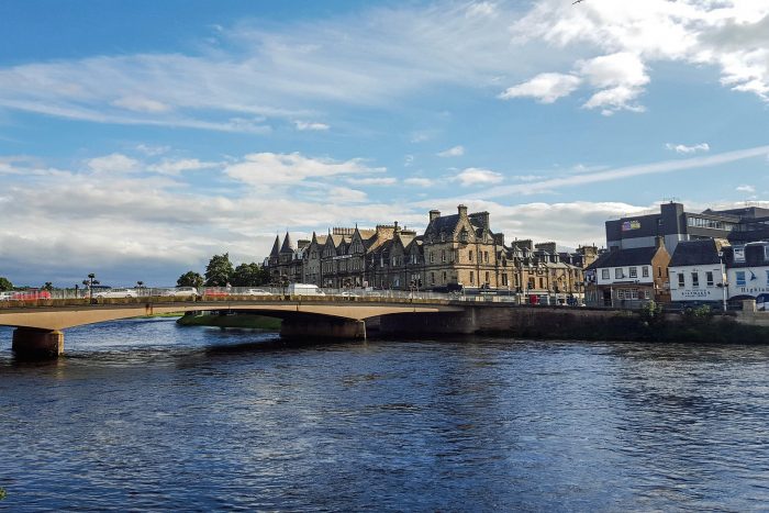 Inverness city centre, Scotland, UK