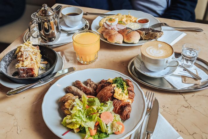 Breakfast at Café Savoy in mala Strana district, Prague, Czech Republic Breakfast at Café Savoy in mala Strana district, Prague, Czech Republic