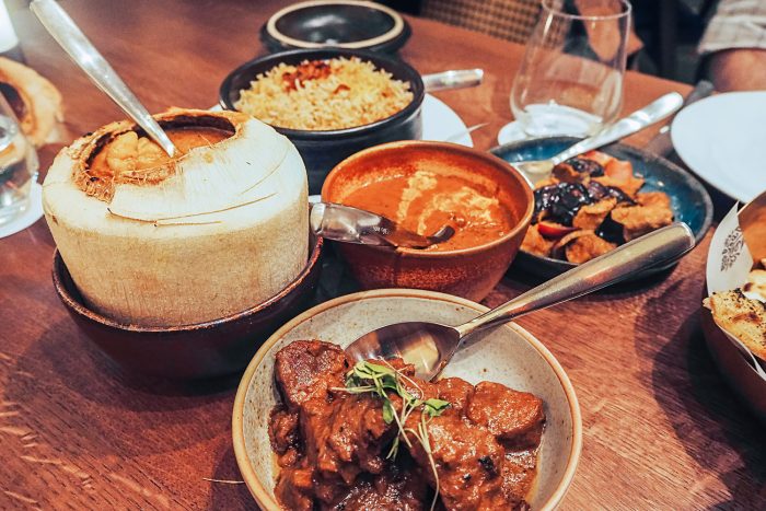 Dishes at Chourangi, Indian restaurant in Marylebone, London