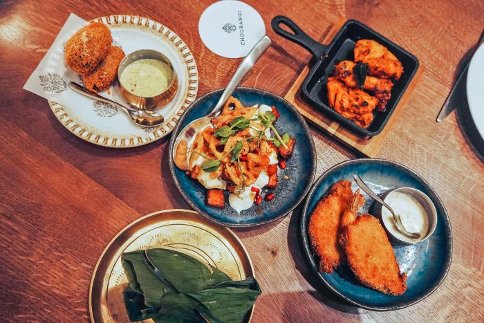 Dishes at Chourangi, Indian restaurant in Marylebone, London