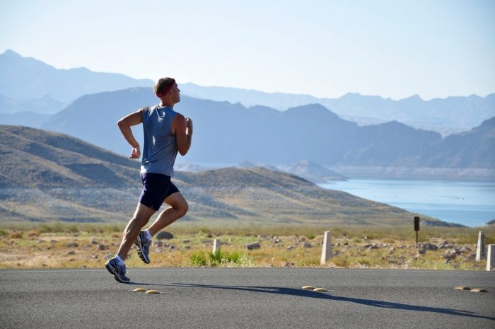 Man running outdoors