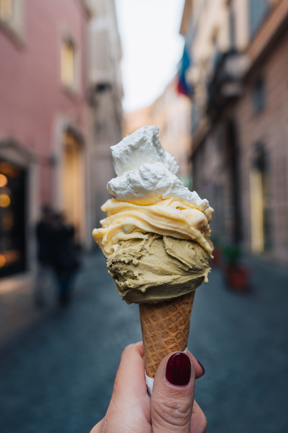 Gelato at GROM gelateria in Rome, Italy Gelato at GROM gelateria in Rome, Italy