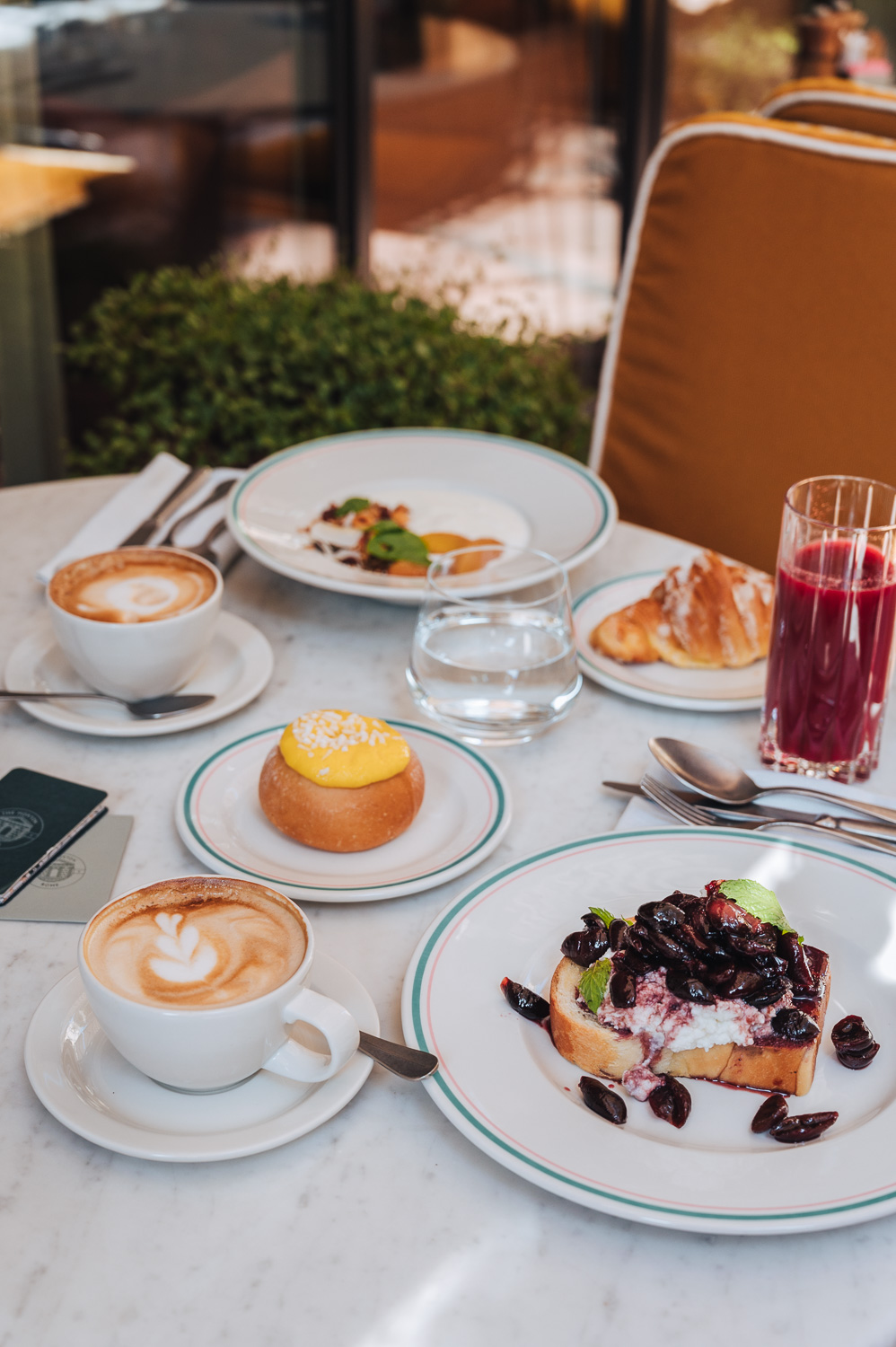 Breakfast at Cugino Rome at The Hoxton Hotel in Parioli, Rome, Italy Breakfast at Cugino Rome at The Hoxton Hotel in Parioli, Rome, Italy