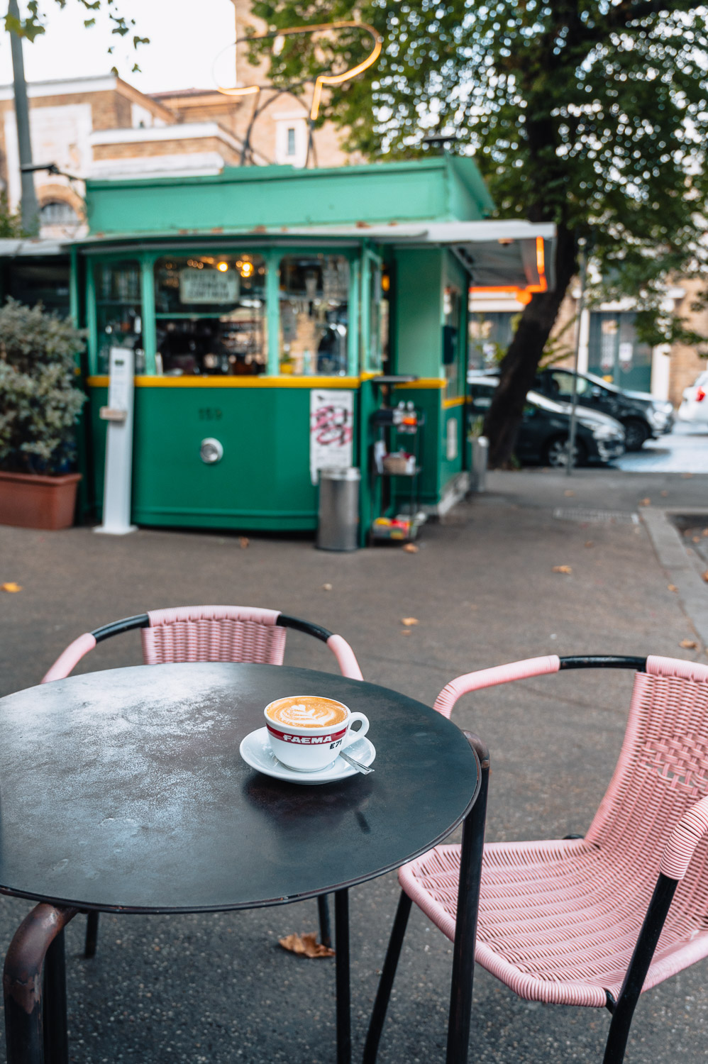 Cappuccino at Tram Depot in Testaccio Cappuccino at Tram Depot in Testaccio