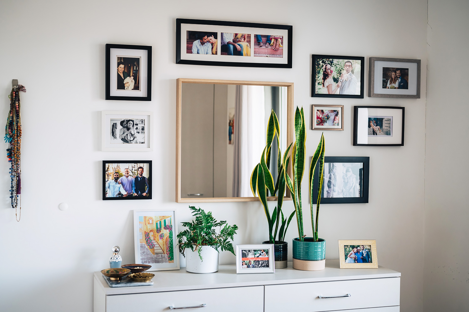 Idea for a picture wall in your bedroom at home in Wroclaw, Poland