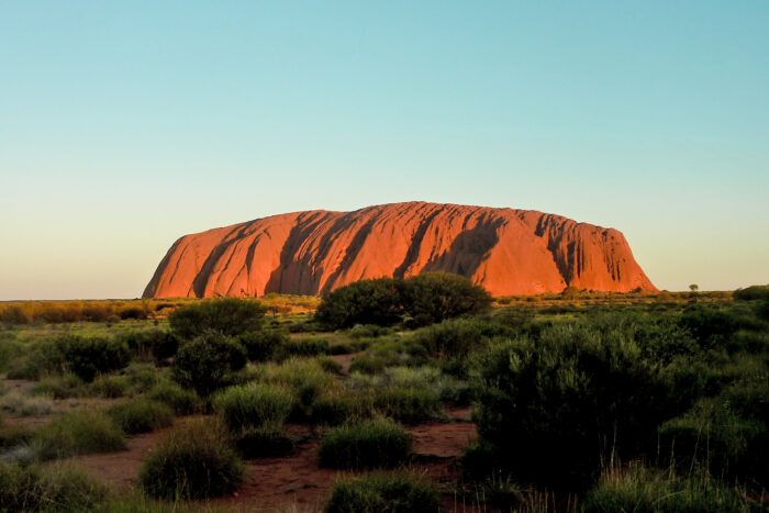 Uluru Rock Formation in Central Australia Uluru Rock Formation in Central Australia