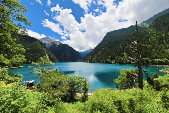lake in jiuzhaigou, sichuan province, china