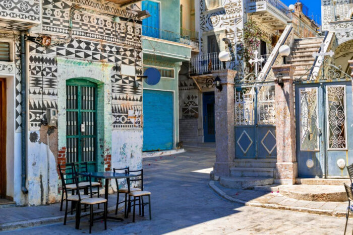 Most beautiful villages of Greece - unique traditional Pyrgi in Chios island with ornamental houses, Eastern Sporades Most beautiful villages of Greece - unique traditional Pyrgi in Chios island with ornamental houses, Eastern Sporades