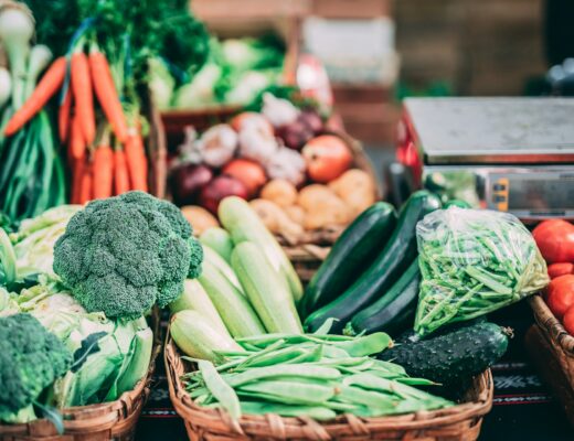 vegetables on sale at a food market