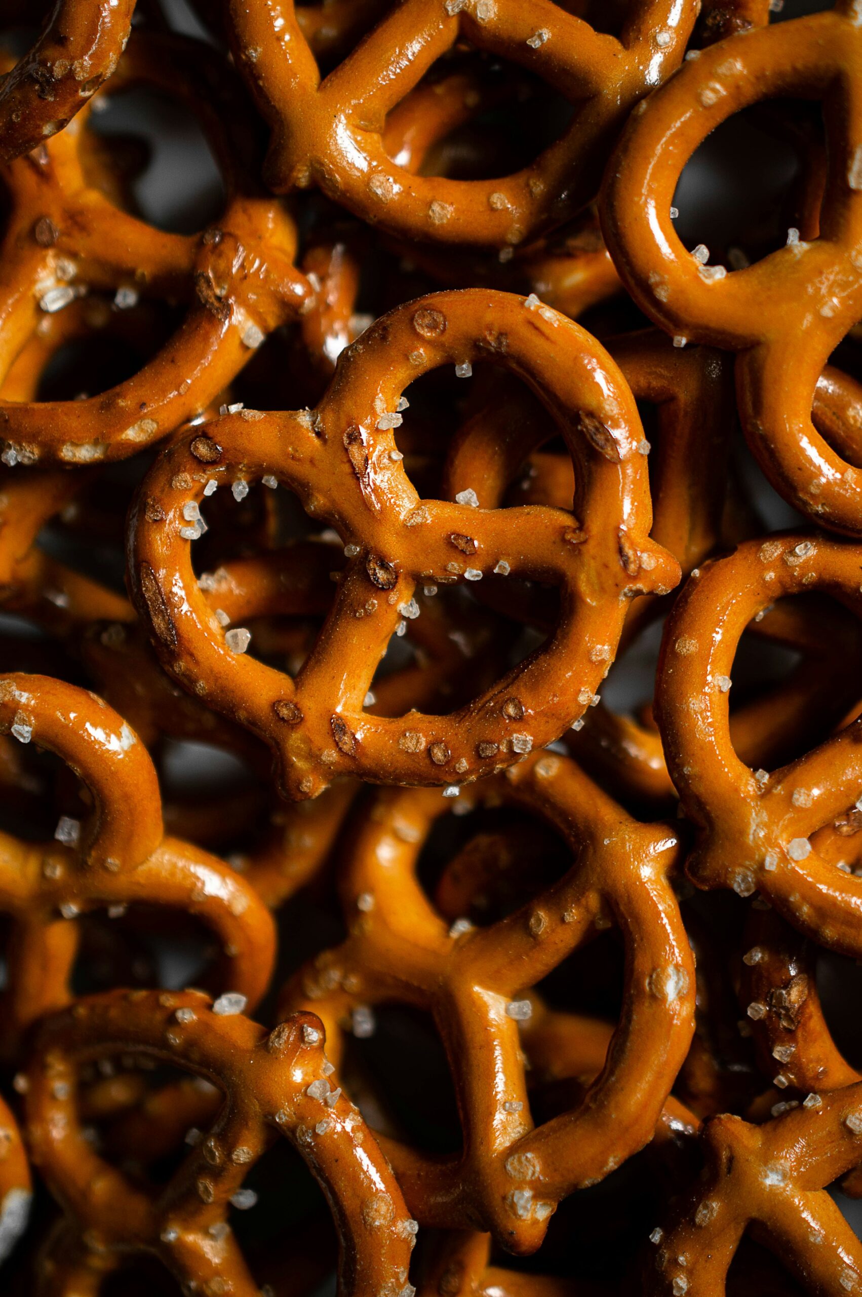 Close up of pretzel sticks
