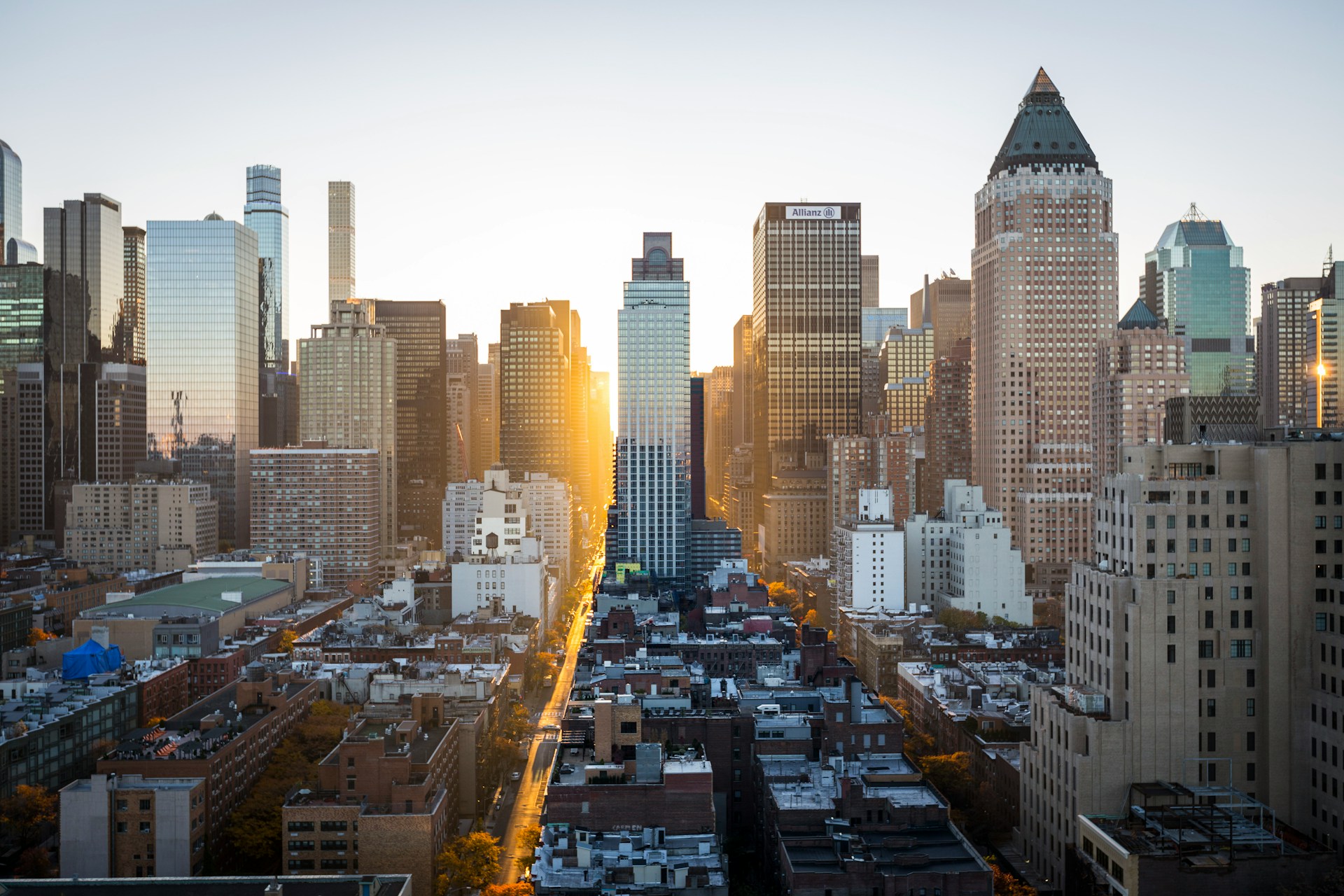 New york city skyline buildings in United States