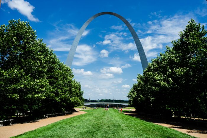 The Arch view from a park in St Louis The Arch view from a park in St Louis
